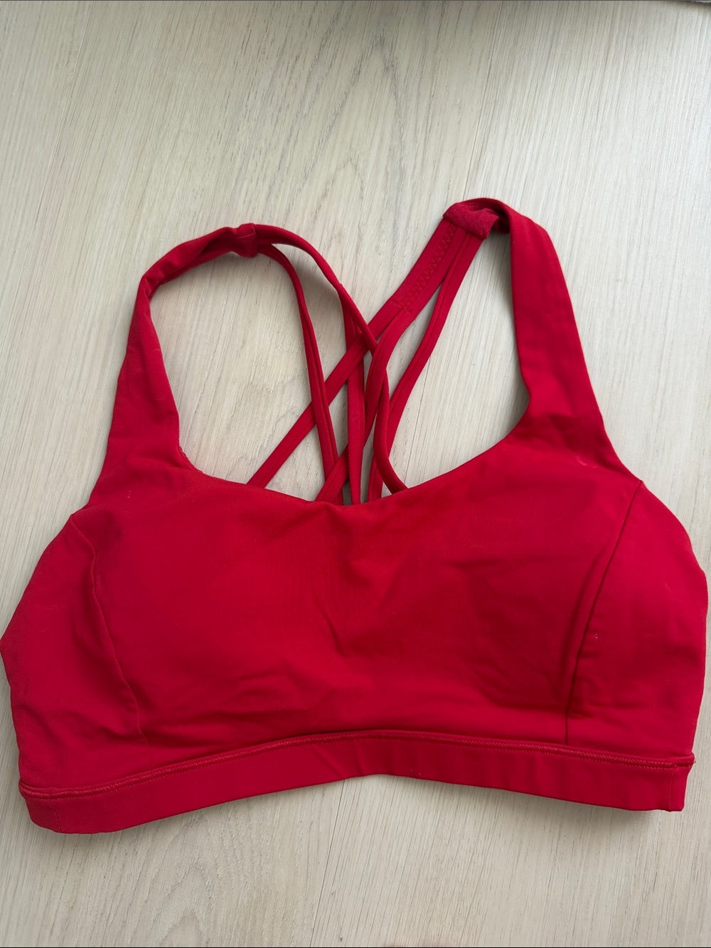 lululemon athletica Red Strappy Sports Bra